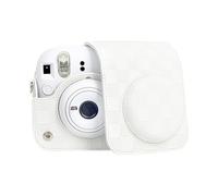 ZEPFJHE Borsa per fotocamera portatile, piccola custodia per fotocamera, borsa a tracolla in PU con motivo alla moda per fotocamere Mini12, bianco, Set Bagagli