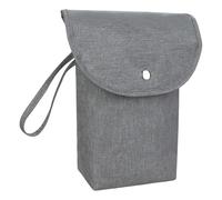 ZEPFJHE Borsa per pannolini portatile di grande capacità per organizzatori di viaggio Borsa per pannolini impermeabile in tessuto Oxford, Grigio, Bellezza di massa
