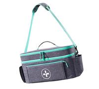 ZEPFJHE Borsa portaoggetti da viaggio per medicinali con design a doppio strato per emergenze familiari forniture per la casa da viaggio in nylon resistente, grigio, Taglia unica