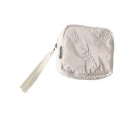 ZEPFJHE Borsa portaoggetti pieghevole con fiocco, multiuso, per articoli da toeletta quotidiani e accessori da viaggio, elegante custodia decorata con fiocco