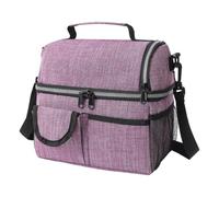 ZEPFJHE Borsa termica per il pranzo con doppio scomparto isolante, in tessuto Oxford impermeabile, per ufficio, scuola, campeggio