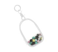ZEPFJHE Borsa trasparente dell'esposizione della bambola del PVC con il keychain per la soluzione pratica e chiara di stoccaggio del collettore di piccole figure per la borsa moderna del genitore del