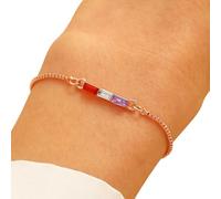 ZEPFJHE Bracciale A Cuore Elegante Con Doppie Pietre Nascita Design Portatile Decorazione Per Celebrare I Regali Speciali Usate Quotidianamente Bracciale
