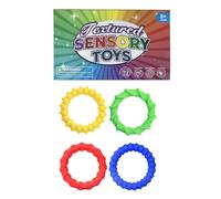 ZEPFJHE Braccialetto lenitivo Set di 4 Strumenti Calmanti Silicone Sensoriale Texture Bracciali Per Bambini E Bambini Colori Assortiti Bracciali Sensoriali