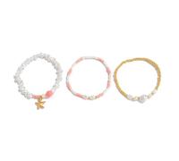 ZEPFJHE Braccialetto regolabile multistrato con perline multicolore a forma di stella marina, accessorio per abbigliamento casual o per feste e viaggi a tema multistrato, Misura unica, come descritto