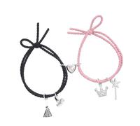 ZEPFJHE Bracciali con perline di vetro con chiusura a catena/collana alla moda, accessorio alla moda per uso quotidiano, chiusura, Misura unica, come descritto