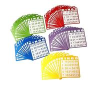 ZEPFJHE Bright Bingo carte da gioco include fogli di durata in 5 colori compatti, custodia per interni ed esterni, gioco di apprendimento del bingo adatto ai bambini