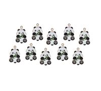 ZEPFJHE Bulk 10 Panda Fascino Adorabile Del Fumetto Ciondolo A Forma Di Animale Per Accessori Fatti A Mano Forniture Gioielli Accessori