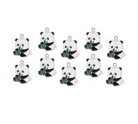 ZEPFJHE Bulk 10 Panda Fascino Adorabile Del Fumetto Ciondolo A Forma Di Animale Per Accessori Fatti A Mano Forniture Gioielli Accessori