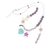 ZEPFJHE Calco Vintage A Ciondolo Cravatta Perline Per Con Perline Lunghezza Fatta A Mano Accessorio Floreale Accessorio Gioielli Gioielli Regalo Versatile
