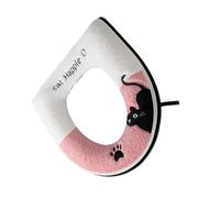 ZEPFJHE Caldo cuscino invernale per sedile WC, in morbida flanella, tappetino antiscivolo con design a tema gatti