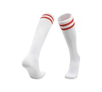 ZEPFJHE Calze da calcio a doppia striscia in poliestere ventilato contro la catena di slittamento rinforzata resistenza abbigliamento sportivo calze da calcio lunghe con due barre