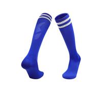 ZEPFJHE Calze da calcio a doppia striscia in poliestere ventilato contro la catena di slittamento rinforzata resistenza abbigliamento sportivo calze da calcio lunghe con due barre