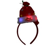 ZEPFJHE Cappello di Natale/Fascia per albero di Natale a LED per tutte le età Accessori per feste Cerchietto Festival Fascia per capelli Costume Stagionale Puntelli Copricapo Cappello di Natale LED