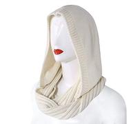 ZEPFJHE Cappuccio lavorato a maglia all'uncinetto per sciarpa, paraorecchie