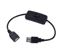 ZEPFJHE Cavo USB da 30 cm con adattatore a levetta di prolunga ON/Off per lampada USB Linea di alimentazione del ventilatore USB