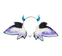 ZEPFJHE Cerchietto etnico in morbido peluche per cosplay, ideale per feste di Halloween ed eventi a tema per tutti, costume anime, accessori cosplay