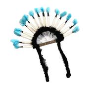 ZEPFJHE Cerchietto indiano per carnevale, feste, fatmartedì, piumato, per palcoscenico, perfromance, celebrazioni culturali, nativi