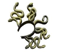 ZEPFJHE Cerchietto per capelli a forma di serpente dorato alla moda, unico, comodo, elegante, per feste e cosplay, carnevale