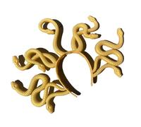ZEPFJHE Cerchietto per capelli a forma di serpente dorato alla moda, unico, comodo, elegante, per feste e cosplay, carnevale
