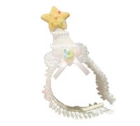 ZEPFJHE Cerchietto per capelli a forma di stella, per feste di compleanno, per bambini e adulti, con fiocco, accessorio per travestimenti, eventi, scuola, feste, copricapo