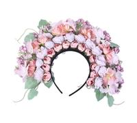 ZEPFJHE Cerchietto per capelli con fiori in seta, elegante cerchietto per capelli in seta, unico fermaglio per capelli floreale, per matrimoni e festival