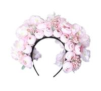 ZEPFJHE Cerchietto per capelli con fiori in seta, elegante cerchietto per capelli in seta, unico fermaglio per capelli floreale, per matrimoni e festival
