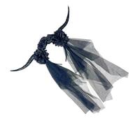 ZEPFJHE Cerchietto per capelli di Halloween con corno antilope serie scura fascia fiore con velo festa a tema copricapo festival puntelli fascia per capelli gotico copricapo