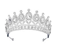 ZEPFJHE Cerchietto per capelli in lega con strass, stile vintage, elegante, da donna, per occasioni speciali