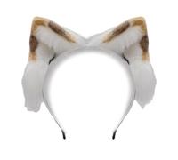 ZEPFJHE Cerchietto per capelli in peluche a forma di gatto, con fascia regolabile, alla moda, accessorio per cosplay e appassionati di feste con orecchie di gatto, con coda staccabile
