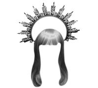 ZEPFJHE Cerchietto per capelli, tiara da sposa, diadema da principessa, con cristalli, cerchietto per capelli