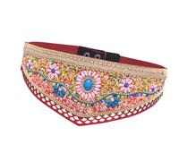 ZEPFJHE Cincher Etnico Regolabile Cincher Per Perle Per Perle Abiti Da Festival Musicale E Abbigliamento Etnico Casual Elegante Cintura Donne