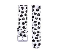 ZEPFJHE Cinturino di ricambio per orologio da polso in silicone, regolabile, con fibbia ad ardiglione, 20 mm, Piedi