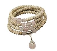 ZEPFJHE Ciondolo a forma di stella Bodhi per praticanti di yoga e devoti buddisti, collana con perline per preghiera buddista, Misura unica, come descritto