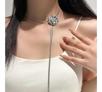 ZEPFJHE Collana A Ciondolo Tira Con Accessorio Portatile Accento Nappe Per Donne Alla Da Signore Abiti Eleganti