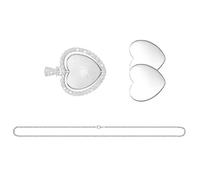 ZEPFJHE Collana A Sospensione A Doppia Faccia A Cuore con Pietre Gemme Intarsiate Rotanti per Feste E Date Gioielli Che Rendono Accessori Facili da Pulire