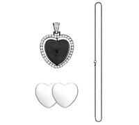 ZEPFJHE Collana A Sospensione A Doppia Faccia A Cuore con Pietre Gemme Intarsiate Rotanti per Feste E Date Gioielli Che Rendono Accessori Facili da Pulire