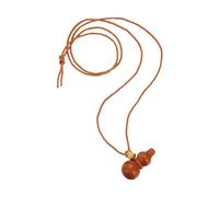 ZEPFJHE Collana con ciondolo a forma di bottiglia di legno fatta a mano con zucca, catena per maglioni, struttura in legno, adatta per donne, regalo con corda regolabile lunga collana con ciondolo