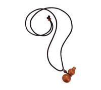 ZEPFJHE Collana con ciondolo a forma di bottiglia di legno fatta a mano con zucca, catena per maglioni, struttura in legno, adatta per donne, regalo con corda regolabile lunga collana con ciondolo