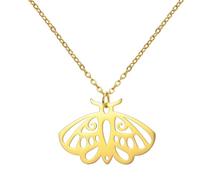 ZEPFJHE Collana con ciondolo a forma di falena, stile punk, stile punk, per uso quotidiano, unisex, gotico, Misura unica, come descritto, come descritto