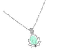 ZEPFJHE Collana con ciondolo a forma di fiore di loto che simboleggia la purezza e la tranquillità della struttura in lega regalo per gli appassionati di moda collana per feste alla moda, Misura unica