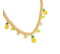 ZEPFJHE Collana con ciondolo a forma di frutta giovanile in acciaio inossidabile con catena da collo comoda da indossare gioielli giovanile accessorio alla moda vivace collana con ciondolo, Misura