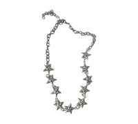 ZEPFJHE Collana con ciondolo a forma di stella in lega di moda irregolare girocolli a catena per le donne gioielli gotici accessorio uso quotidiano dichiarazione