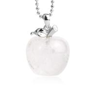 ZEPFJHE Collana con ciondolo alla moda in pietra naturale, elegante ciondolo a forma di frutta, adatta per gli appassionati di moda, regalo unico, Misura unica, come descritto, come descritto
