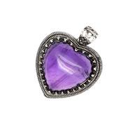 ZEPFJHE Collana con ciondolo in labradorite e ametista, realizzata a mano, portatile, per aggiungere mistero a qualsiasi outfit elegante con pietre mistiche, Misura unica, come descritto, come