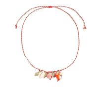 ZEPFJHE Collana con perline in ceramica con stelle marine e conchiglie, design leggero, ideale per abiti casual e feste in piscina, colore dopamina, gioielli marini, Misura unica, come descritto, come