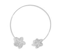 ZEPFJHE Collana con polsino regolabile floreale minimalista impilabile catena gioielli regalo chokers per le donne spiaggia vacanza fascino delicato floreale collana polsino, Misura unica, come