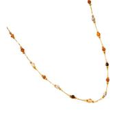 ZEPFJHE Collana fatta a mano in stile etnico cavigliera multicolore perline di pietra gioielli per le donne gemme uniche accessori perline, Misura unica, come descritto