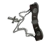 ZEPFJHE Collana girocollo in pelle stile punk vintage con ciondolo a croce e borchie romane per una moda unica e alla moda per giovani