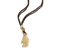 ZEPFJHE Collana in corda con perline a forma di stella, stile etnico, lunghezza regolabile, accessorio alla moda a tema gatti, accessorio per l'uso quotidiano, versatile collana con ciondolo a forma